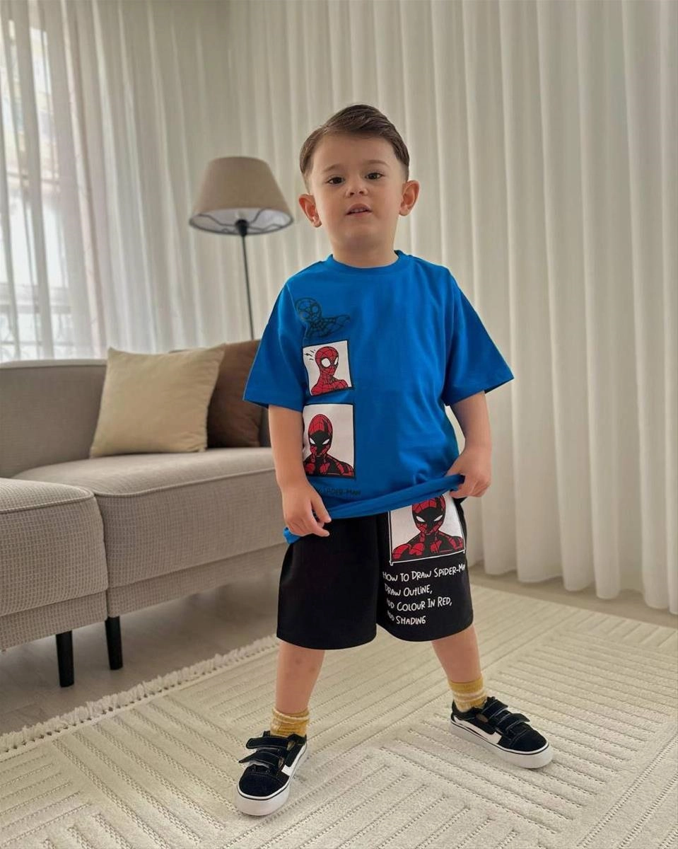 تیشرت شلوارک پسرانه ترک طرح مرد عنکبوتی 3615 dd275d5a-448b-41a0-a114-792471281fab.jpg