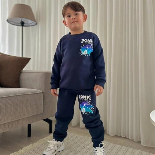 ست پسرانه کرک دار طرح سونیک کد 1420