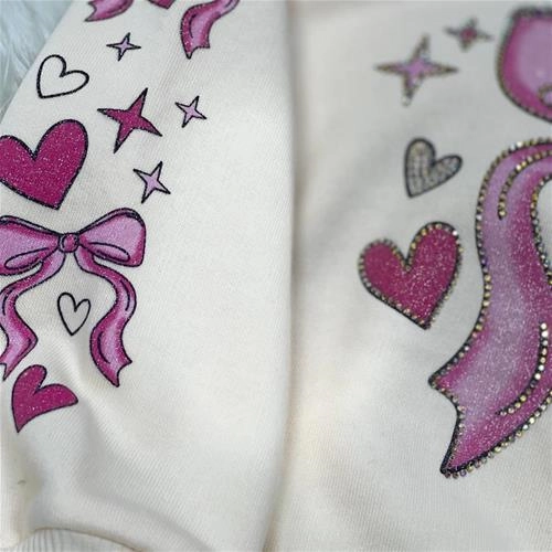 ست بلوز وشلوار سه نخ ترک طرح پاپیون کد6212