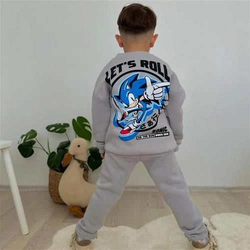 ست کرک دار پسرانه طرح سونیک کد 1430