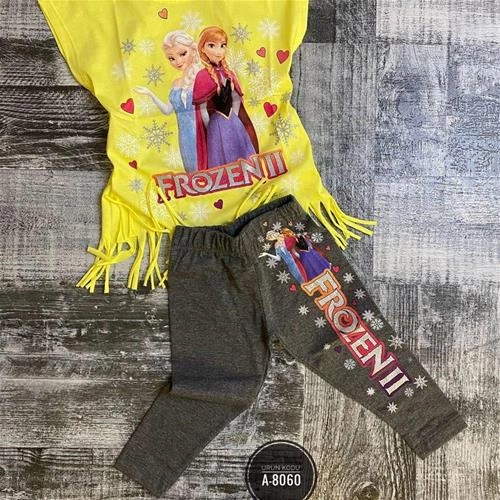 ست تیشرت شلوارک ترک طرح فروزن 8060