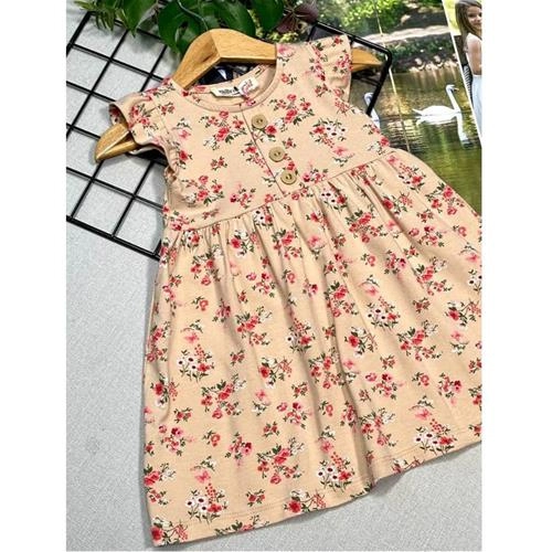 پیراهن نخی دخترانه ترک مارک SMILE 7096