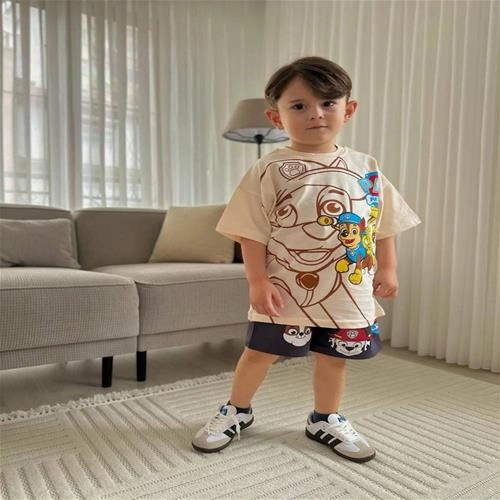 تیشرت شلوارک ترک پسرانه طرح پاوپاترول کد 3565