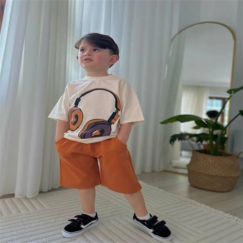 تیشرت شلوارک ترک طرح هدفون کد 3584