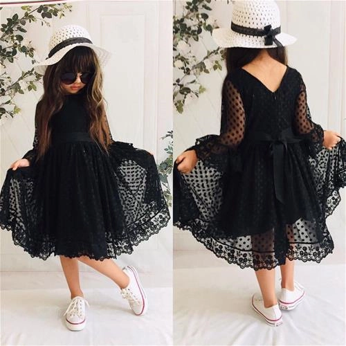 پیراهن توری مجلسی دخترانه ترک  2143