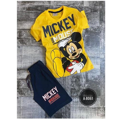 ست دو تیکه پسرانه ترک طرح میکی موس 8061