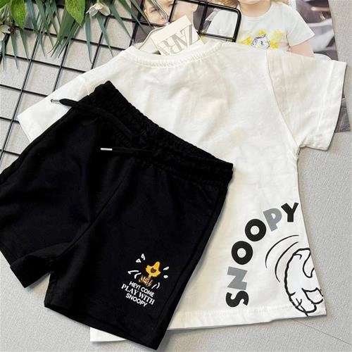 ست تیشرت شلوارک طرح اسنوپی زارا ZARA 8809