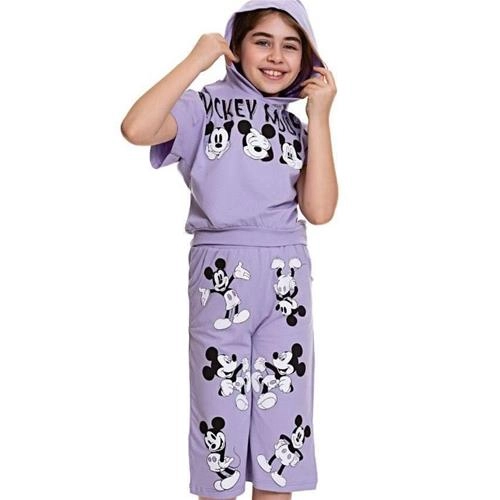 ست هودی شلوار طرح میکی موس ترک kochak 6023
