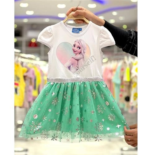 پیراهن دخترانه ترک طرح فروزن